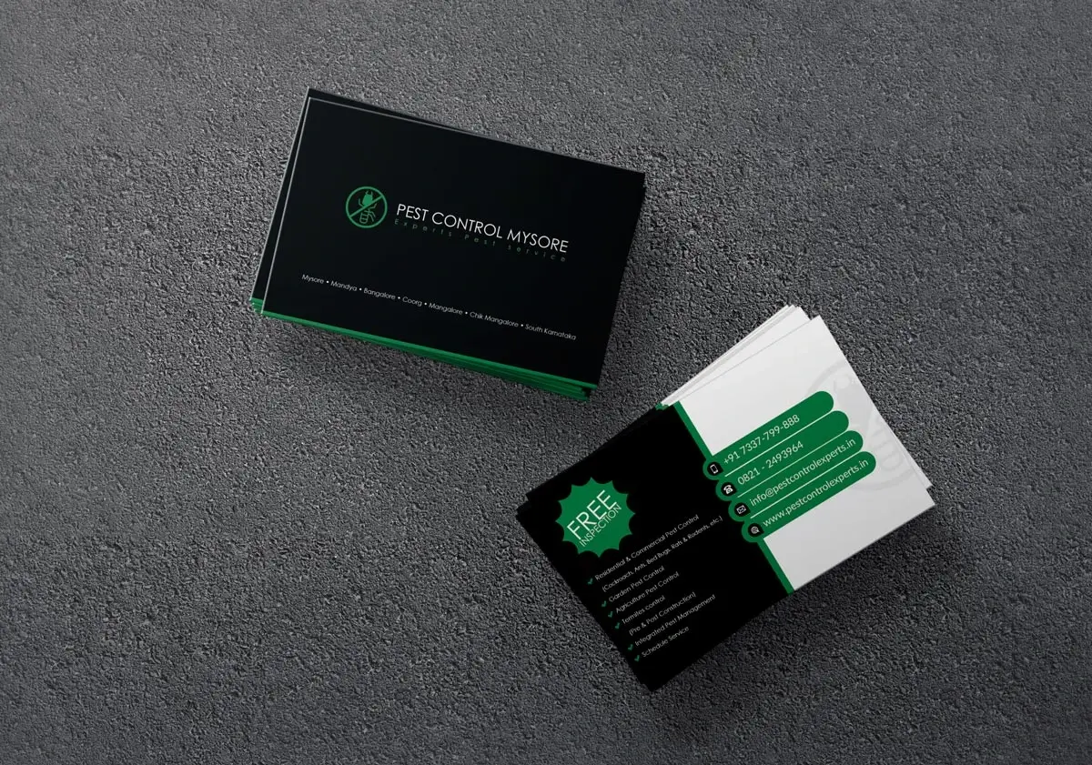 Pest Control Mysore Visting Card Design